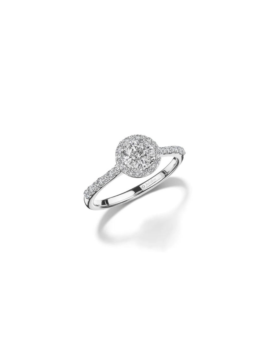 Glistening Fancy Halo Ring